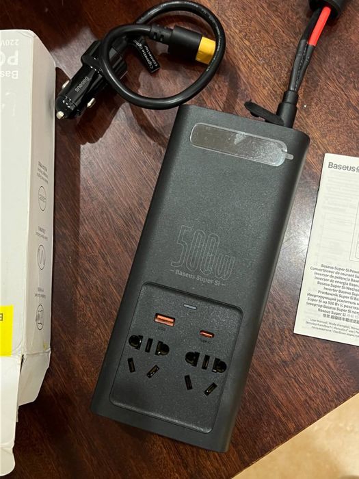 Продам інвертер Baseus 500W 12-220/250V, чистий синус сінус інвертор