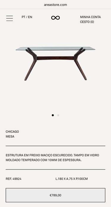 Mesa Jantar Area Vidro e Madeira