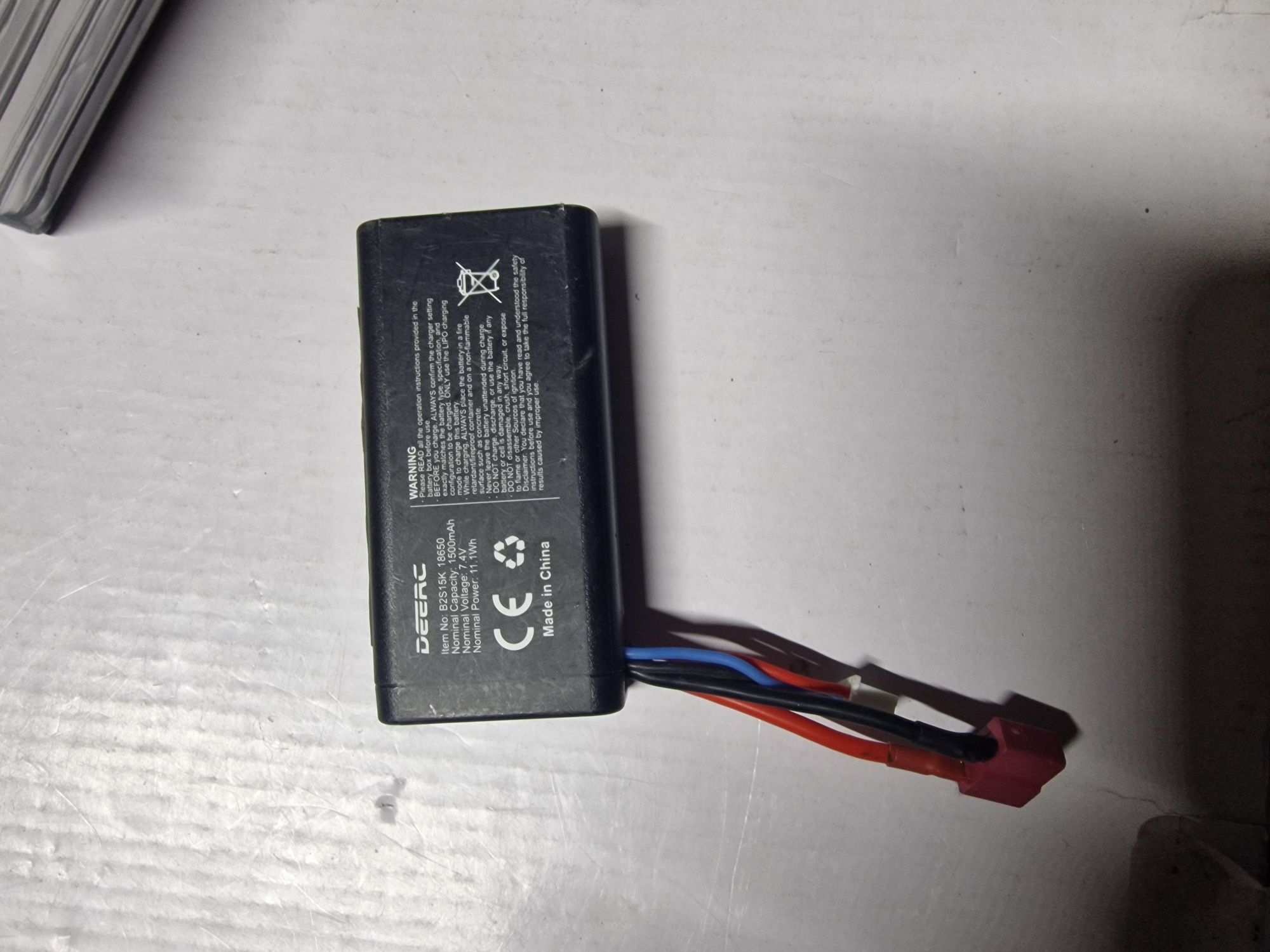 Sprzedam Pakiet Deerc 7.4 v 1500 mAh jak nowy .do pojazdów sterowanych