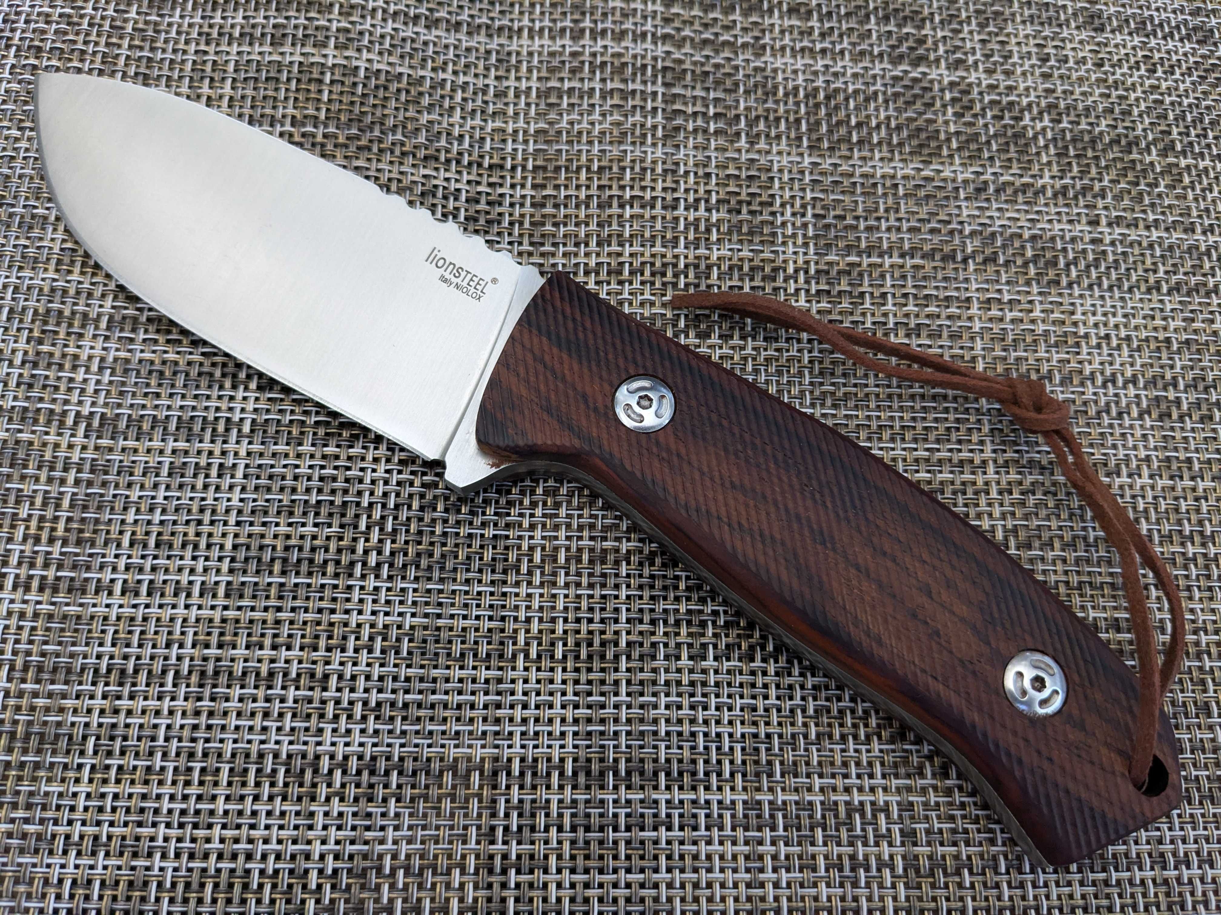 Нож Lionsteel, сталь D2, нож охотничий, ніж фултанг преміум класа