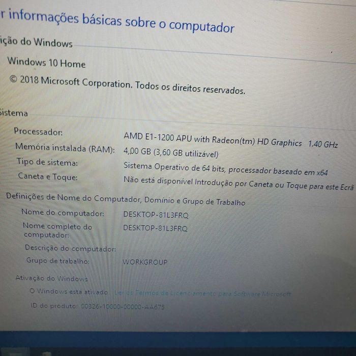 Motherboard HP CQ58-302 processador AMD E1-1200, sem anomalia
