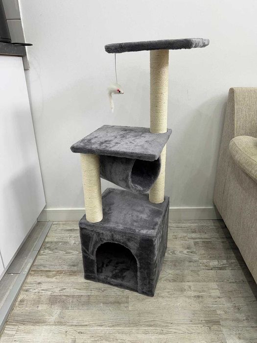 Drapak dla Kota Stabilny z Domkiem Legowiskiem Zabawką NOWY