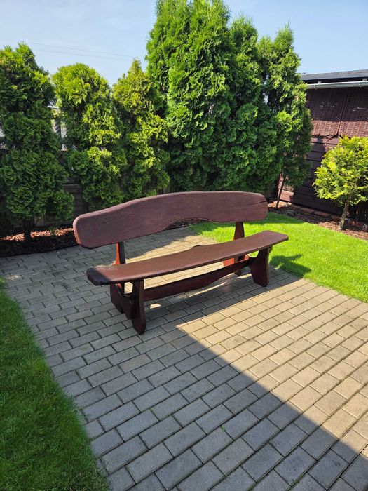 Ławka drewniana ogrodowa dom altana taras duża