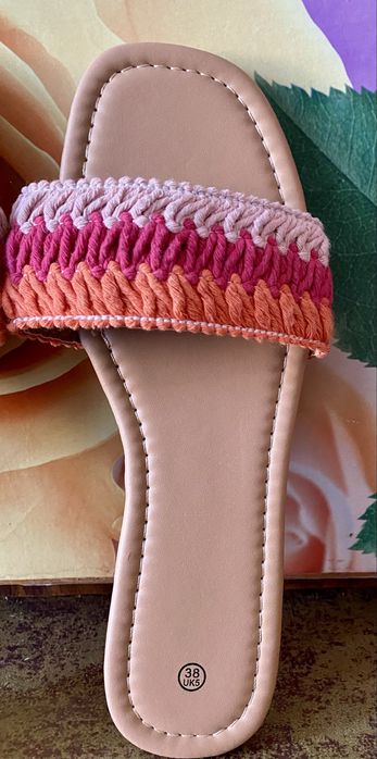 Жіночі літні босоніжки з плетеним верхом 38 розмір (25см)