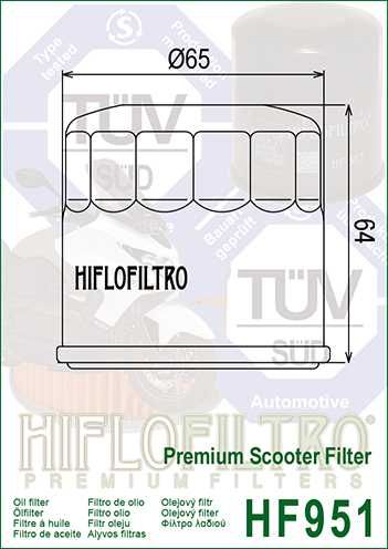 Filtr oleju Hiflo HF951 Honda Yamaha