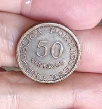 Moedas Moçambique 20 Cent. 1957 ;  50 Cent. 1961 ; 1 Esc. 1965/68