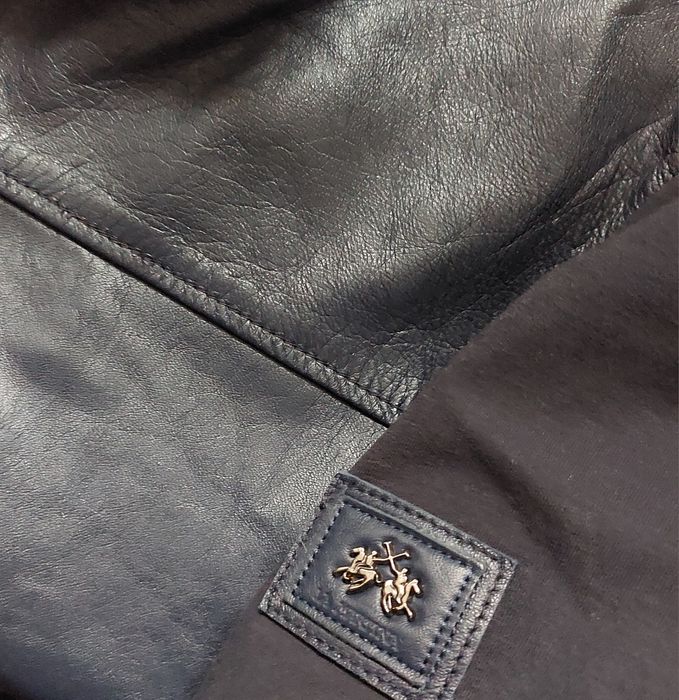 La Martina nowa kurtka skórzana męska lekka r. XL
