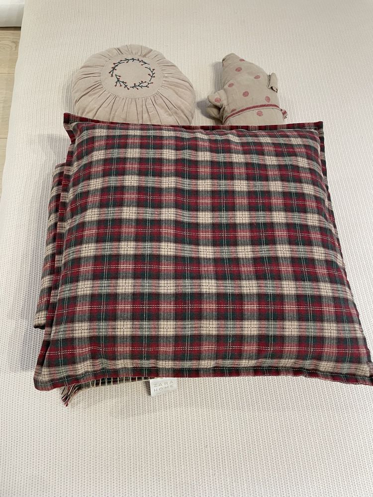 Zara home świąteczny koc + poduszka jak maileg