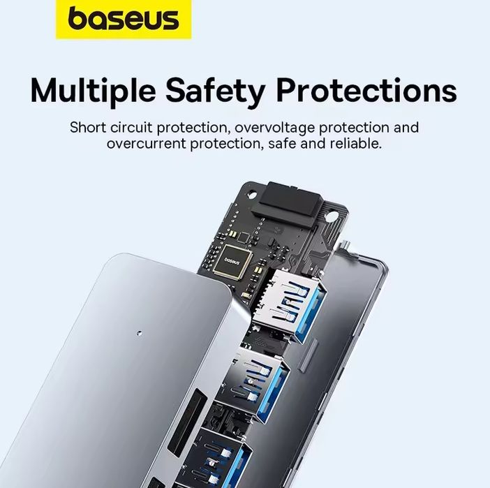 BaseusХабПереходникUSB3.0Концентратор4in1ДляПкНоутбукПодовжувУдлинител