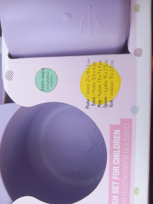 4 x Zestaw Naczyń plastykowych  dla dziecka  Smukee Kids