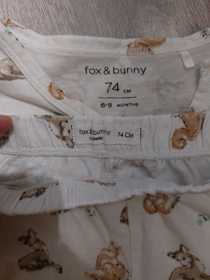 Піжама Sinsay fox&bunny 74 пижама сансей синсей костюм 6м 9м 12м