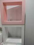 cubos lacados , branco e rosa