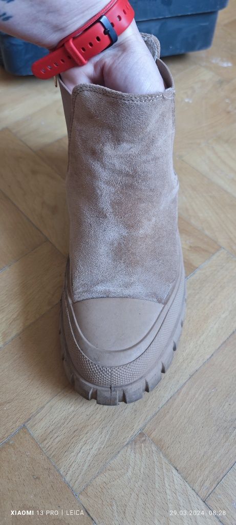 Buty za kostkę camel