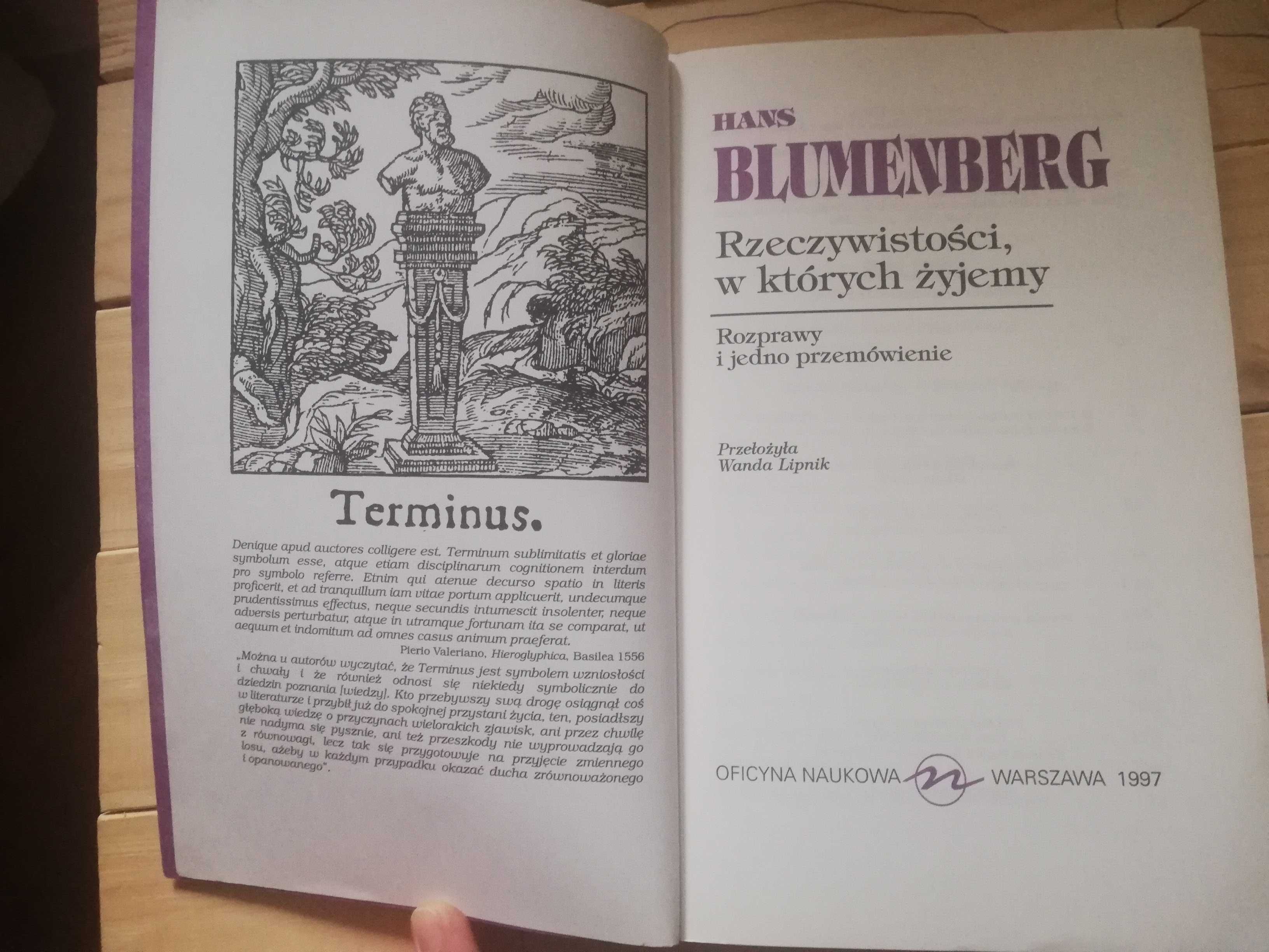 Hans Blumenberg Rzeczywistości, w których żyjemy