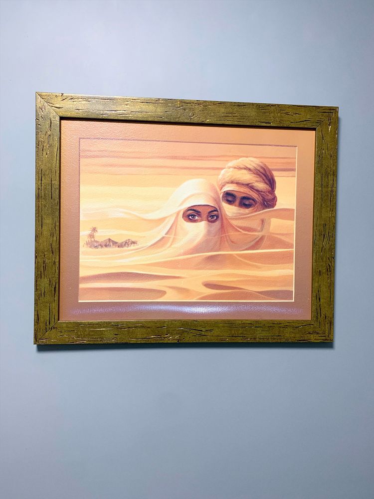 Настенная картина «Пара в пустыне»; полотно на стіну; рисунок на стену