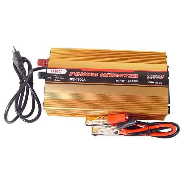 Перетворювач напруги інвертор UKC AC/DC UPS 1300W UPS+CHARGE