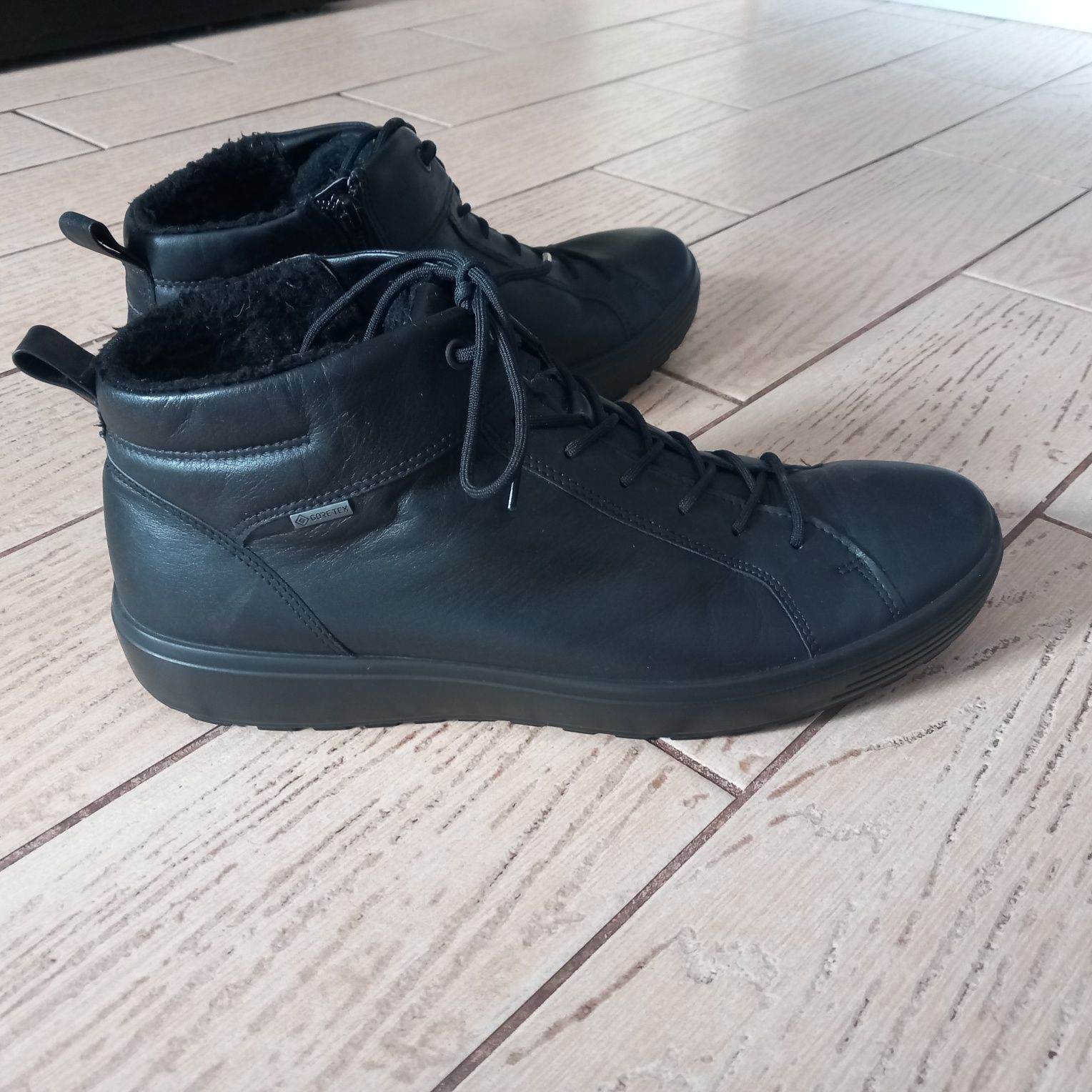 Buty skórzane, ocieplane Ecco Soft 7m gore-tex, r. 46