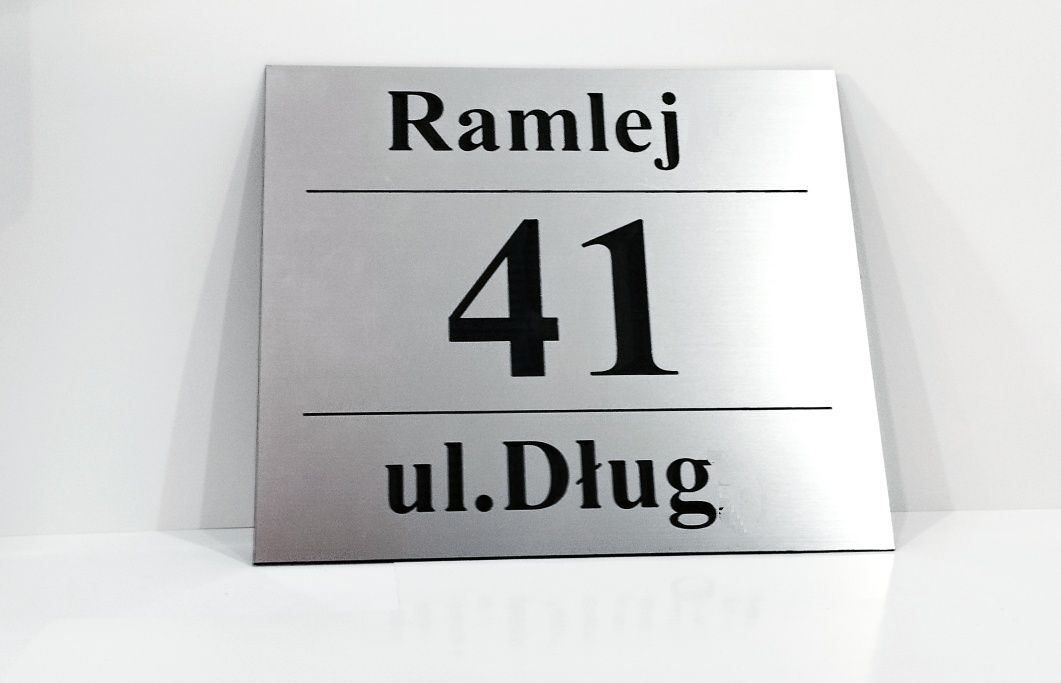 Elegancka personalizowana Tabliczka adresowa numer domu cyfry litery