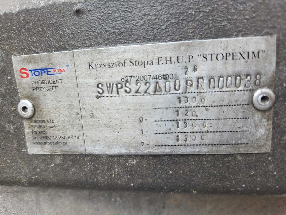 Przyczepa ciężarowa typ StopExim S22A 2023 r.