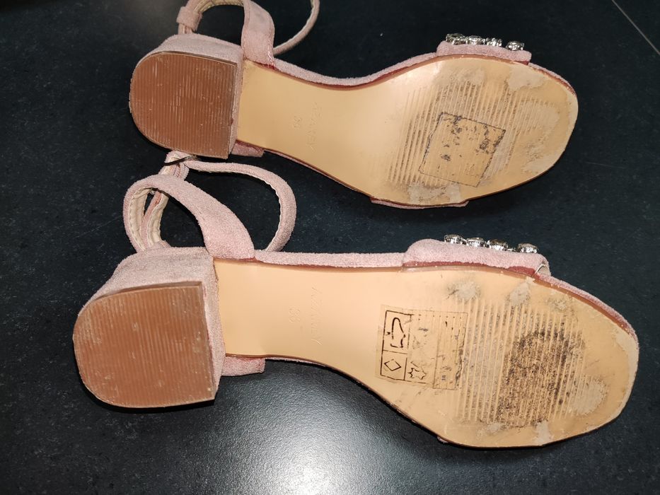 Sandálias Rosa/Nude com Brilhantes