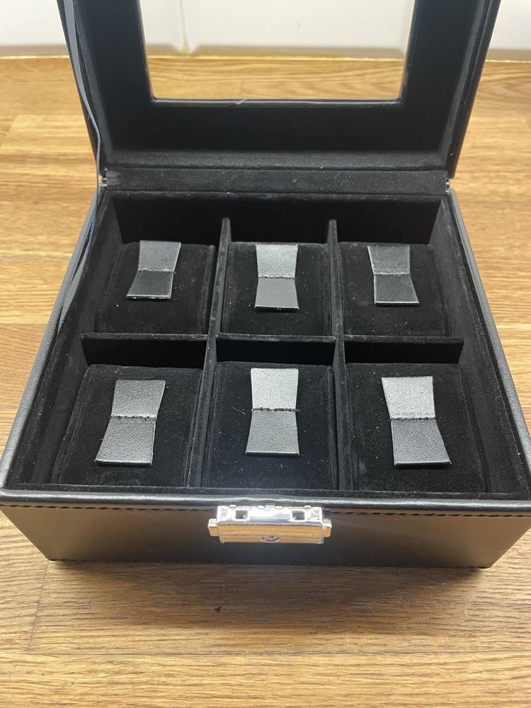 Pudełko na zegarki skrzynka szkatułka skrzynka box case na biżuterię