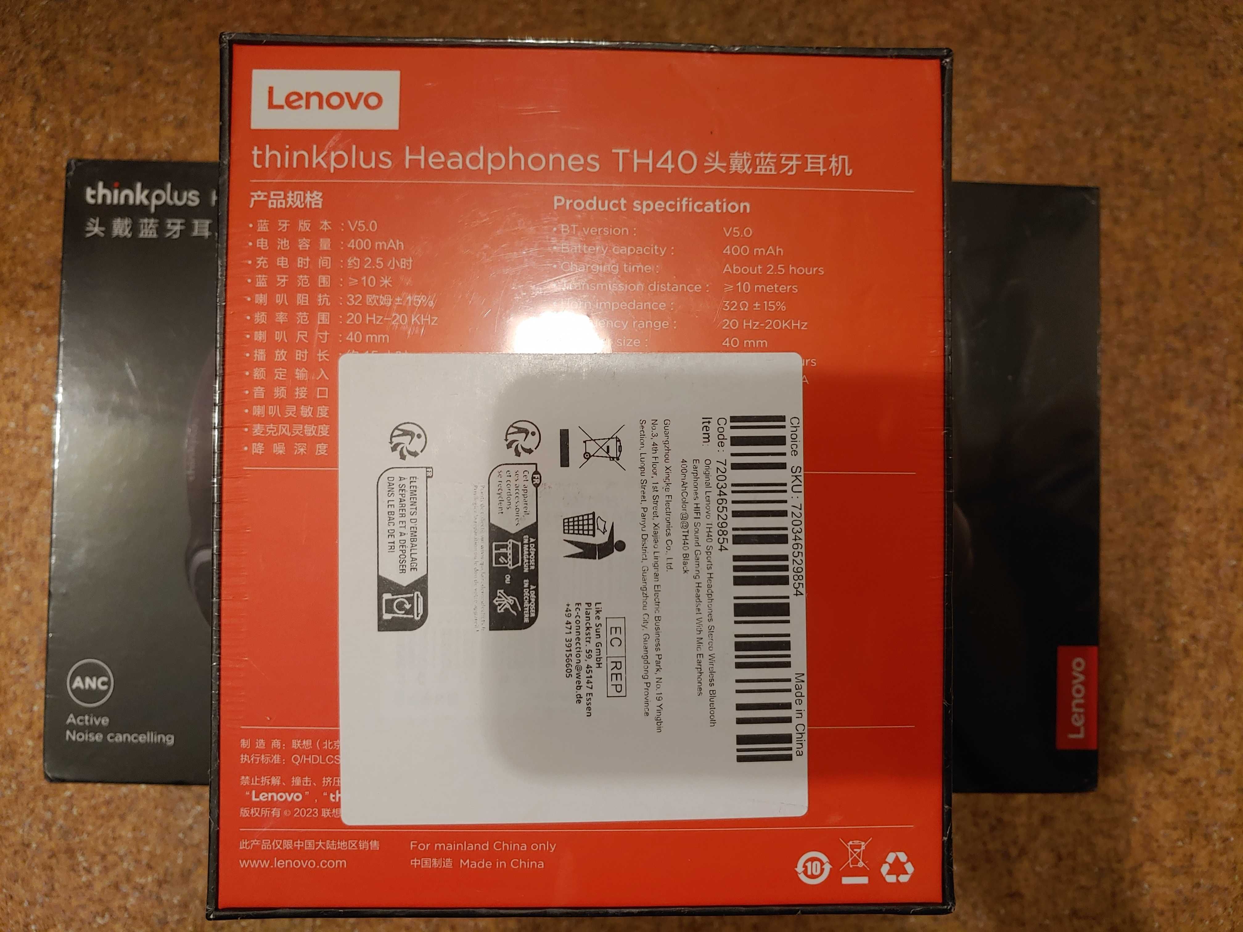Беспроводные блютуз наушники Lenovo TH40