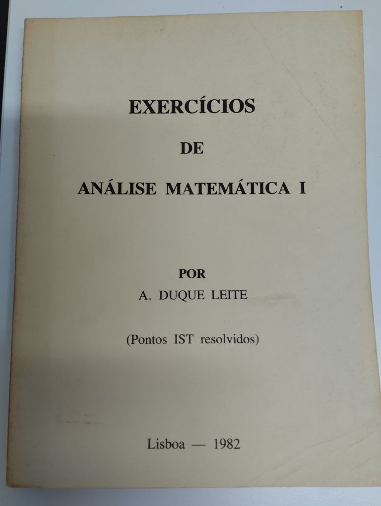 Exercícios de análise matemática I