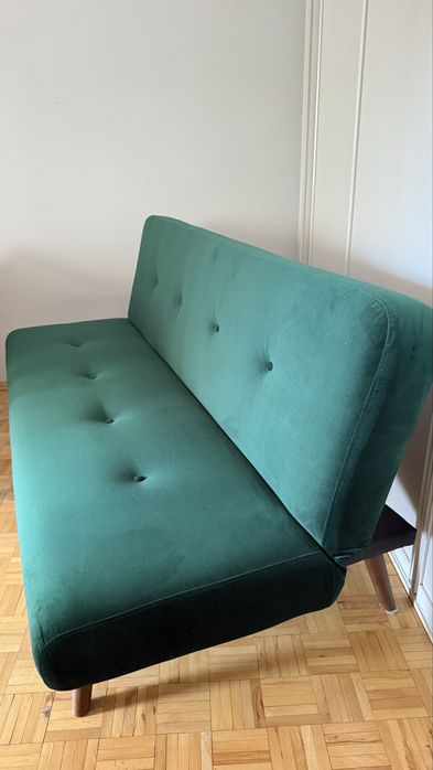 Kanapa zielona rozkladana