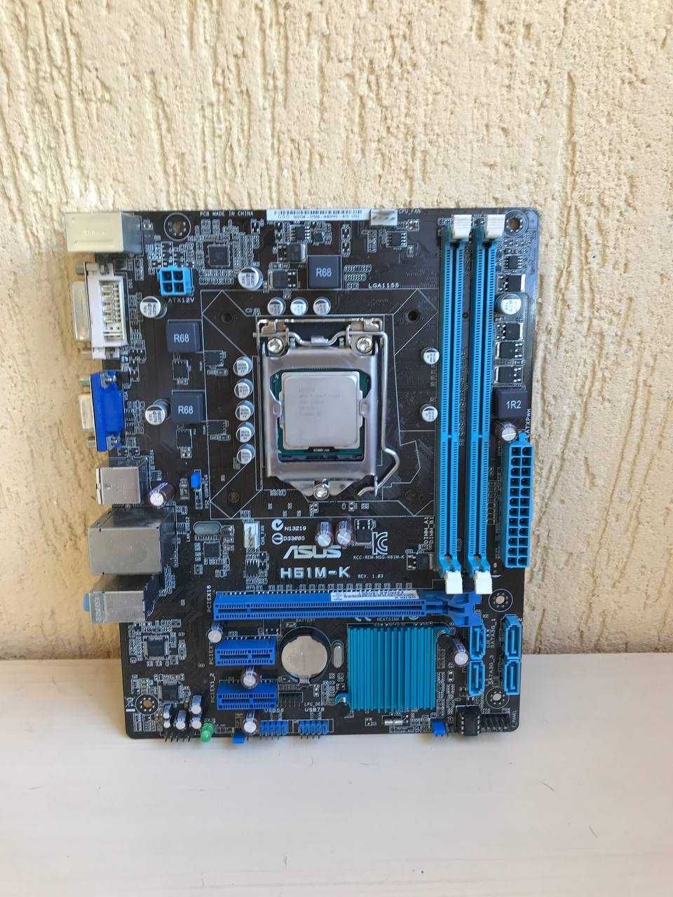 Материнська плата Asus H61M-K, Intel core i3-3225