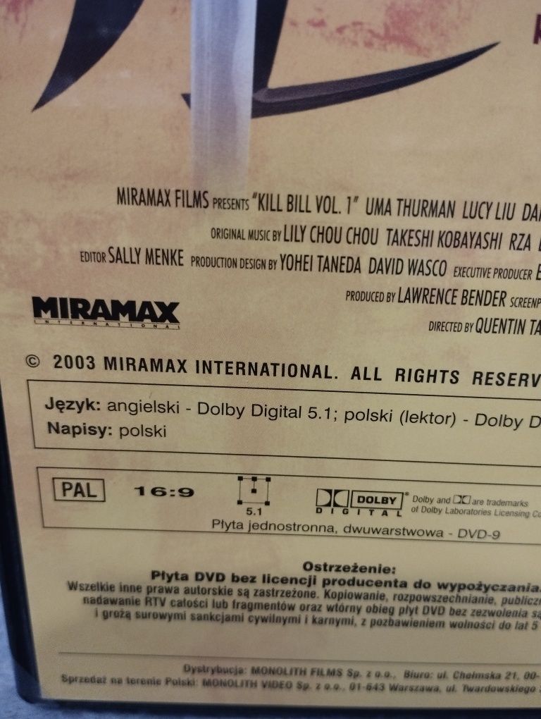 Kill bill vol 1 i 2 Dwie części