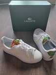 Lacoste tenisówki sneakersy białe z logo r 37 carnaby Evo 123 neonowe