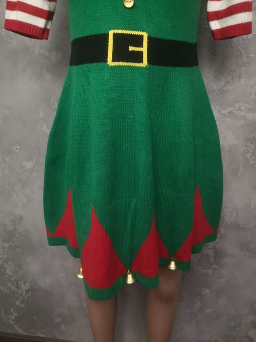Карнавал маскарад новорічний костюм Ельф помічниця Санта Клауса Різдво