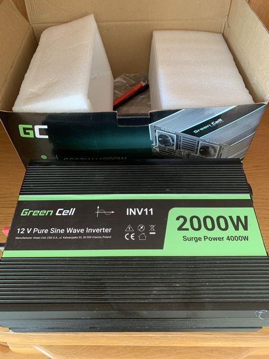 Інвертор Green Cell 12 v до 230 v 2000 Вт/4000Вт