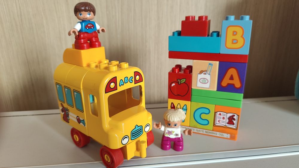 LEGO Duplo mój pierwszy autobus!!! Gratis Mega Bloks zestaw alfabet!