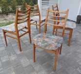 Krzesła vintage, styl duński, skandynawski design