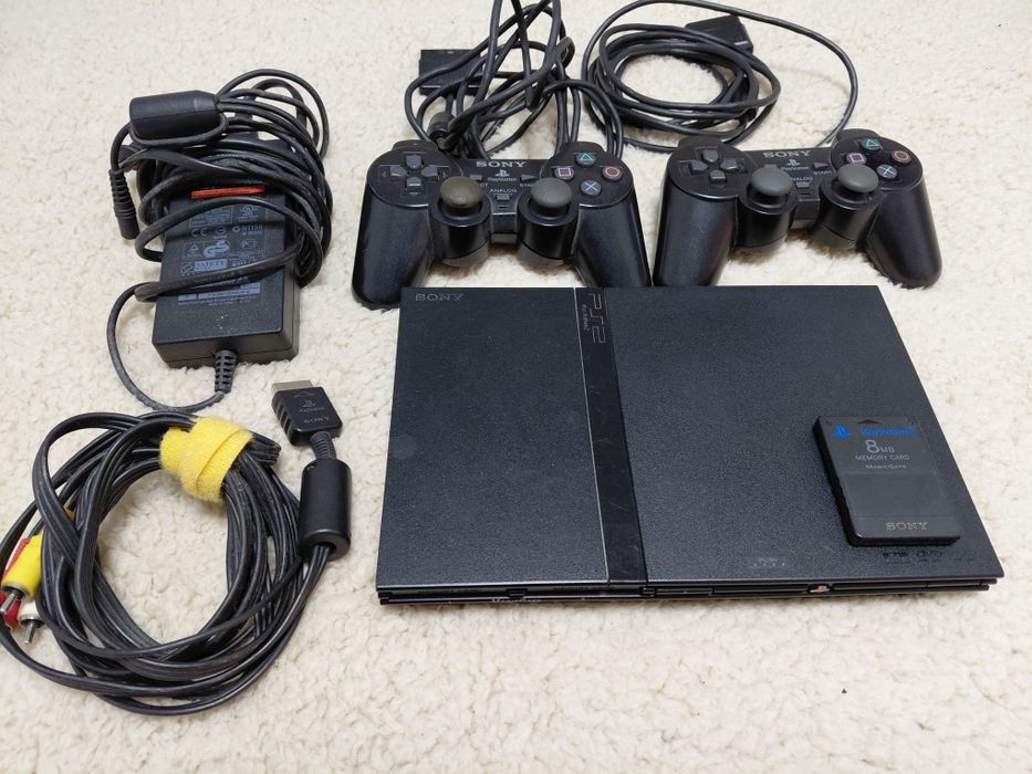 Playstation 2 com cartão de memoria