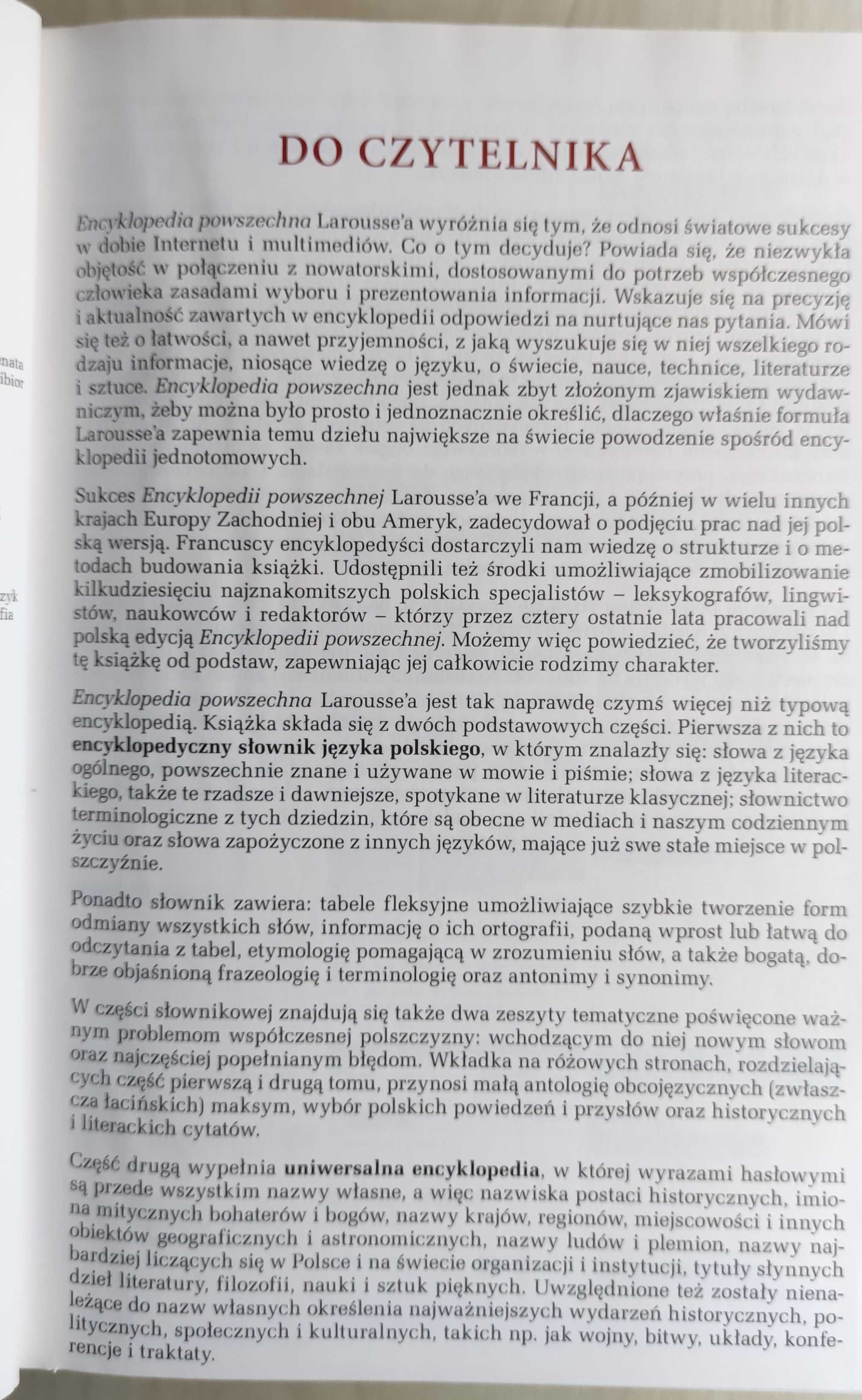 Encyklopedia powszechna i Encykloped. słownik j. polskiego – Larousse