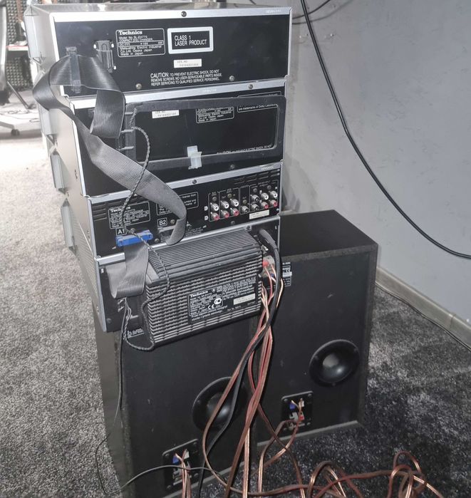 Technics wieża + głośniki zestaw do słuchania odtwarzania muzyki