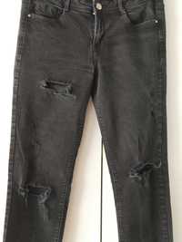 czarne skinny z dziurami Zara trafaluc 38