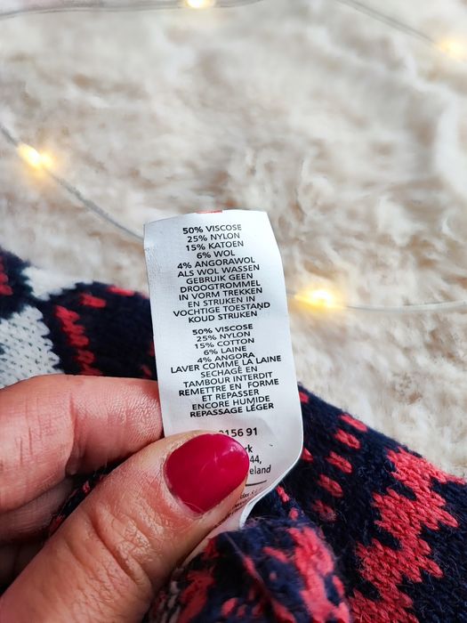 Nowy jakościowy sweterek damski XS wełna wiskoza z metką