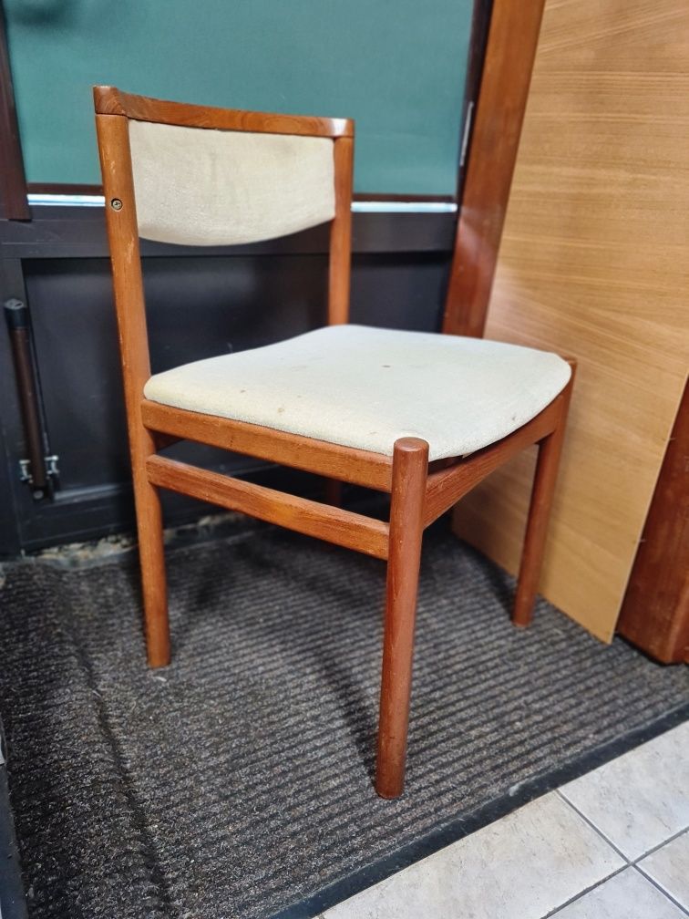 Krzesła tekowe,tapicerowane,SAX,duński design,Dania lata 60-70,vintage