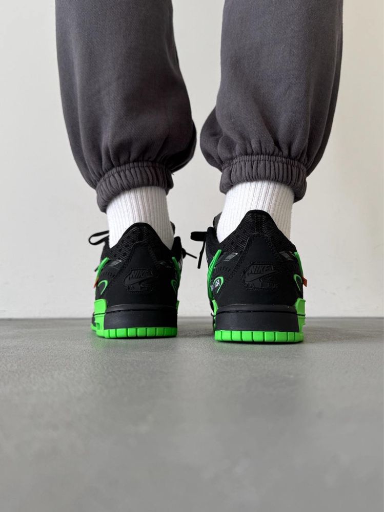 Кросівки Nike OFF-White x Rubber Dunk Black/Green (36-45)
