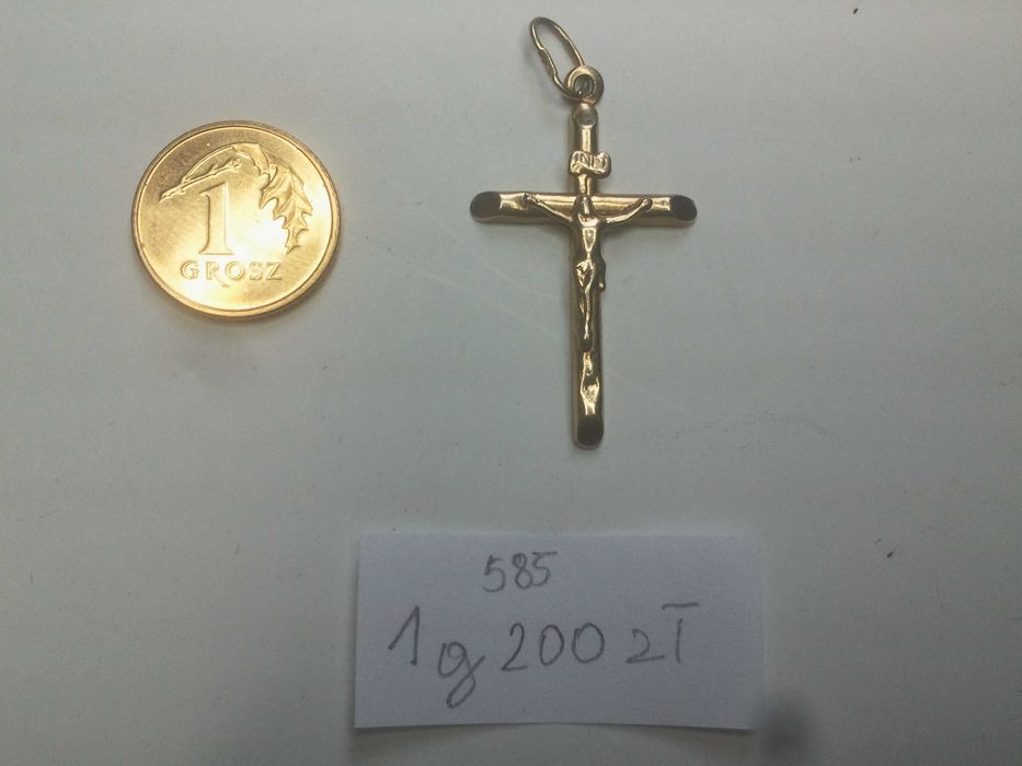 Złoty krzyżyk 585 1 g