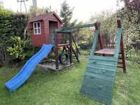 Domek drewniany plac zabaw dla dzieci
