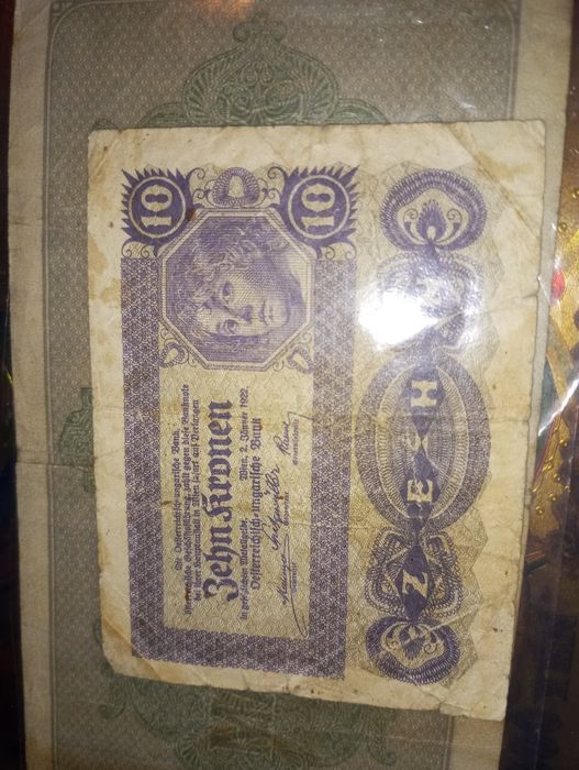 Nota de 10 Kronen Áustria 1922