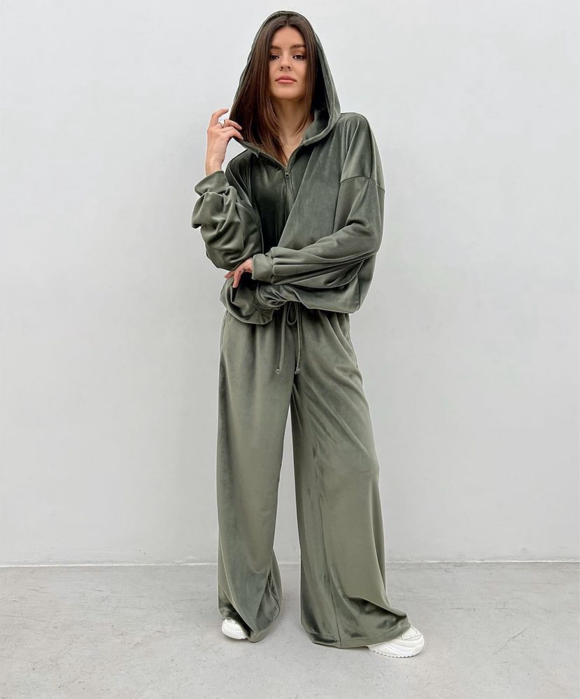 Спортивний костюм хакі колір, розмір oversize