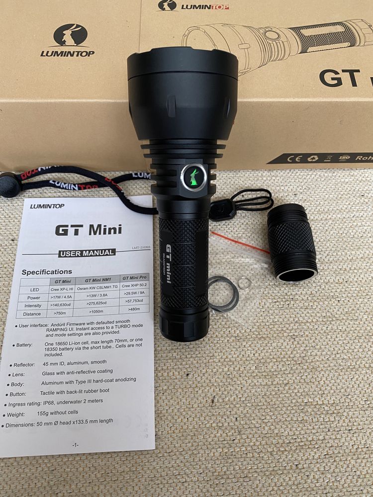 Lumintop GT mini (CREE XPL HI, 1200 лм, 750 метрів) нейтральне світло