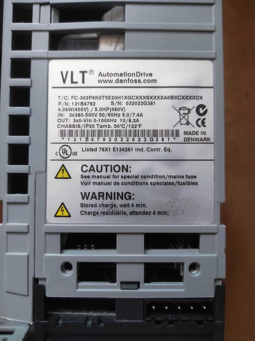 Частотні перетворювачі Danfoss FC-302 0.37-4.0 кВт (час роботи 30 год)