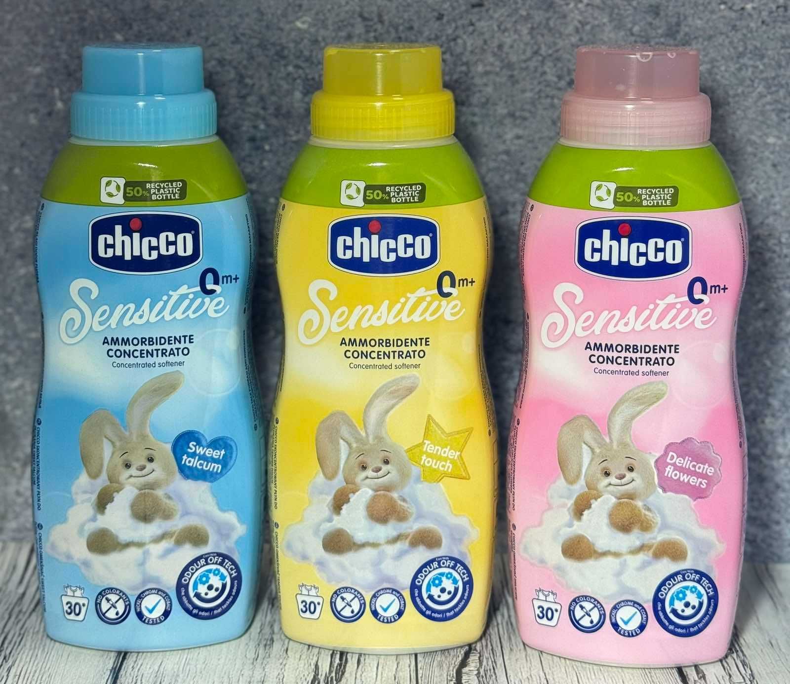 Ополіскувач Chicco ніжний дотик,тальк,ніжні квіти 30 прань 750мл