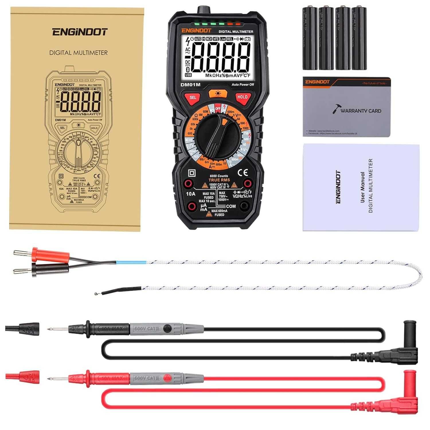 Miernik cyfrowy multimetr DM01 Engindot True RMS